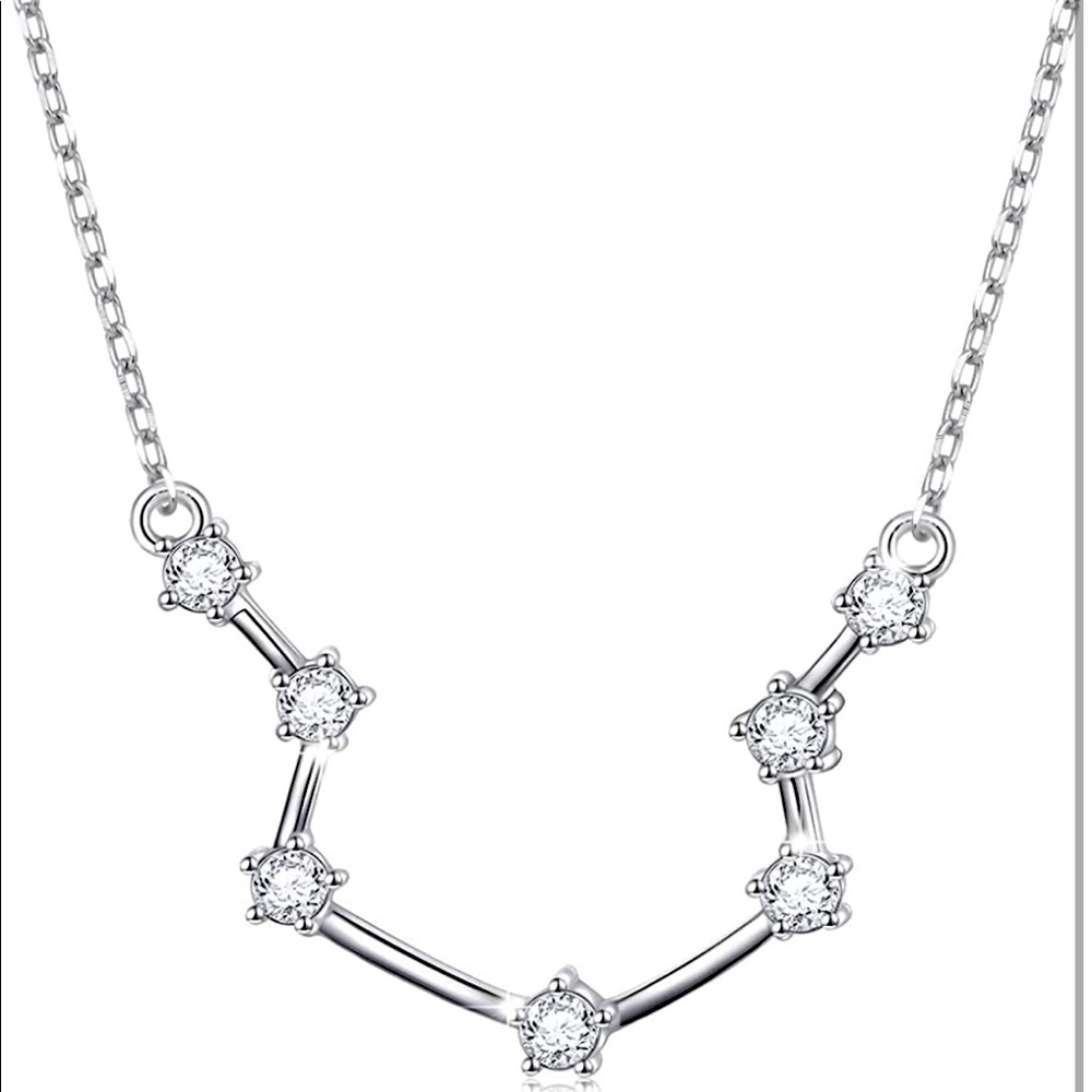 Aquarius Rhinestone Constellation Astrological Necklace